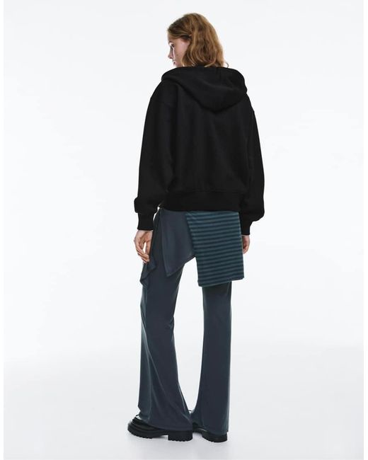 Pull&Bear Black Zip-up Hoodie