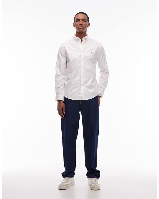 Tommy Hilfiger White Flannel Shirt for men