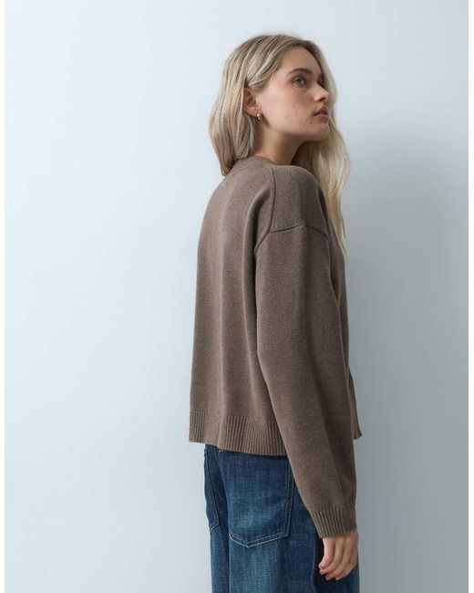 Gap Brown Cotton Barrel Sleeve Cardigan