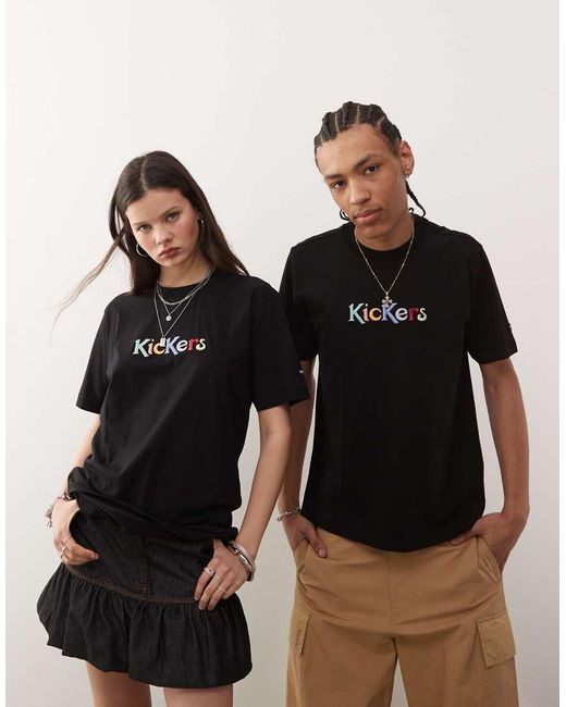 Kickers Black Unisex Oversized Graphic T-shrit