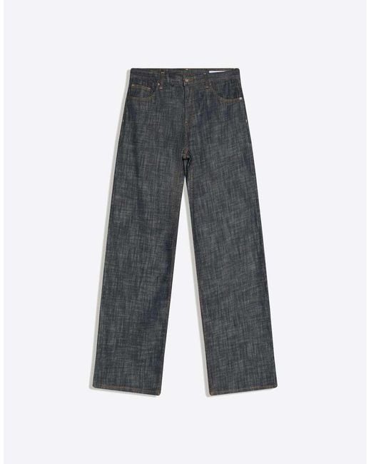 Bershka Black Low-Rise Textured Boyfriend Jeans