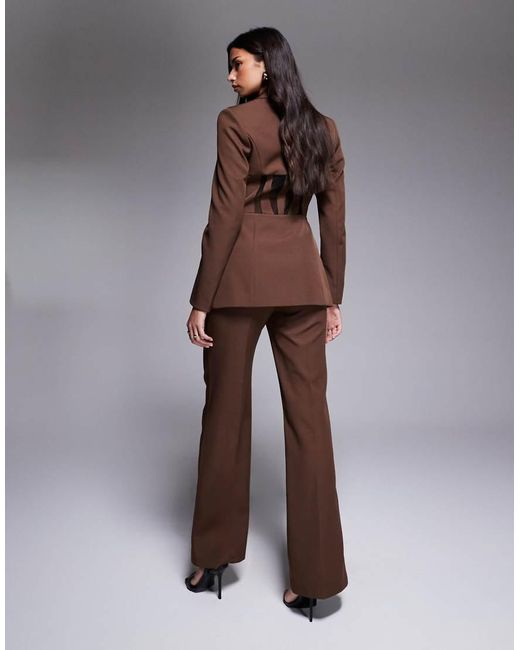Pantaloni Dritti Marroni di ASOS in Brown