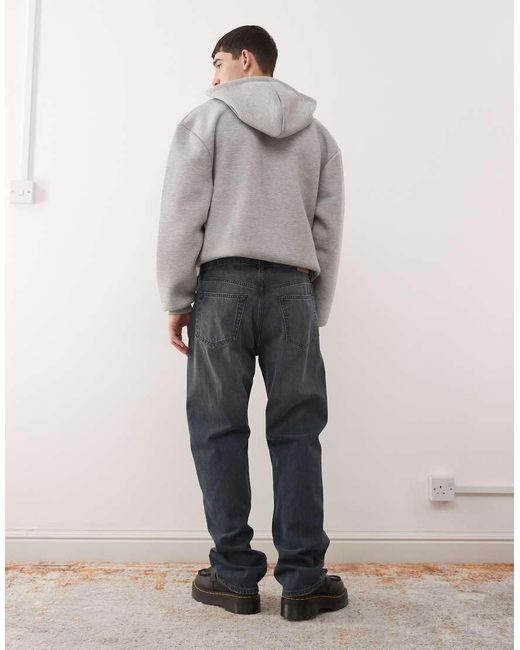 Weekday Gray Space Relaxed Fit Straight Jeans for men