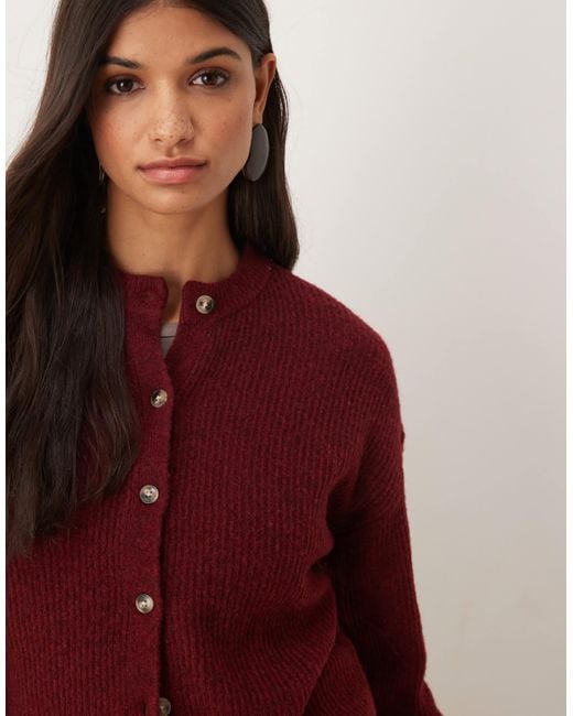 Gilet en alpaga à taille cintrée - prune ASOS en coloris Red