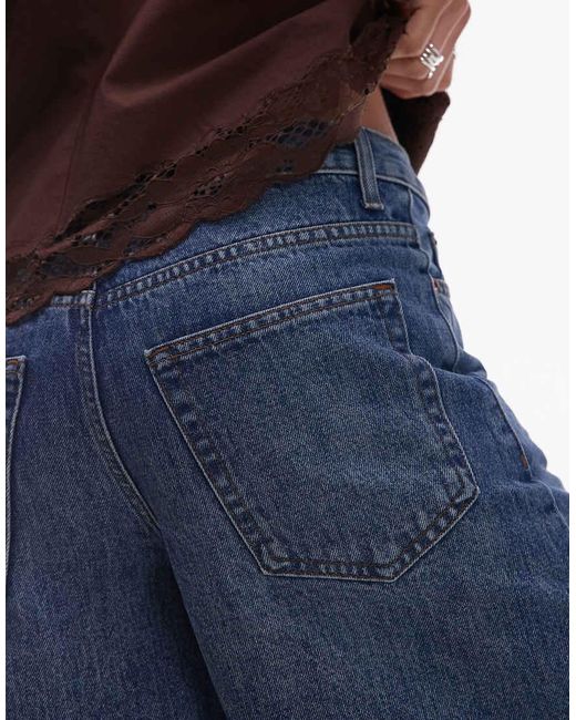 TOPSHOP Blue Denim Loose Fit Jort