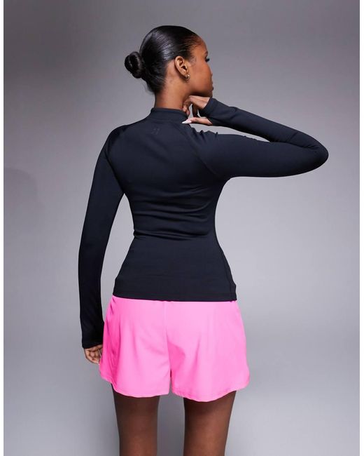 4505 Blue Thermal Running 1/4 Zip Long Sleeve Base Layer