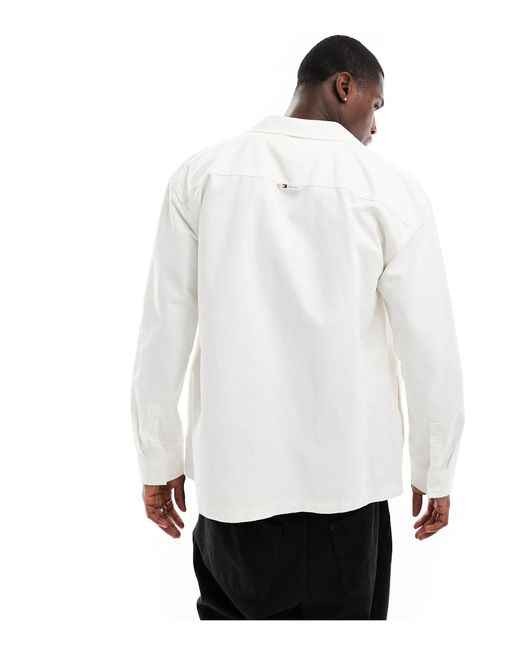 Tommy Hilfiger – essential – einfarbiges hemd in White für Herren
