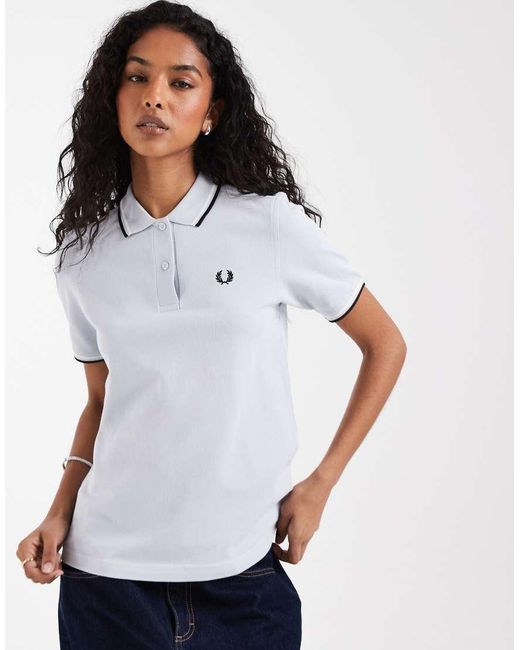 Fred Perry White Twin Tipped Polo Shirt