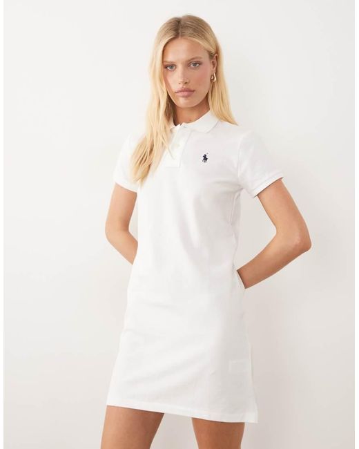 Polo Ralph Lauren White Short Sleeve Casual Polo Day Dress