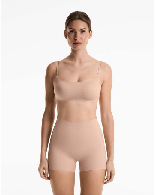 Oysho Pink High-Waisted Invisible Laser-Cut Hot Pants