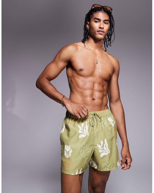 ASOS Green Swim Shorts for men
