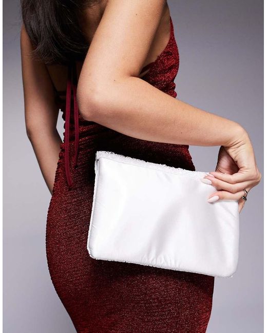 True Decadence Envelop Clutch Met Lovertjes in het Red