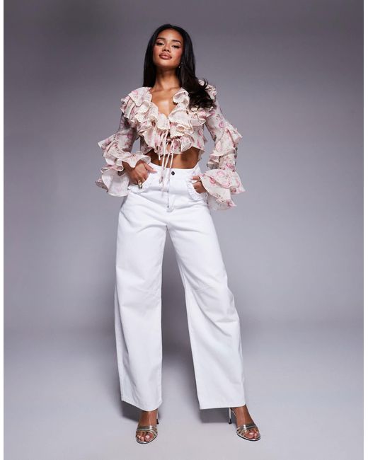 ASOS Purple Barrel Leg Heart Pocket Denim Jeans