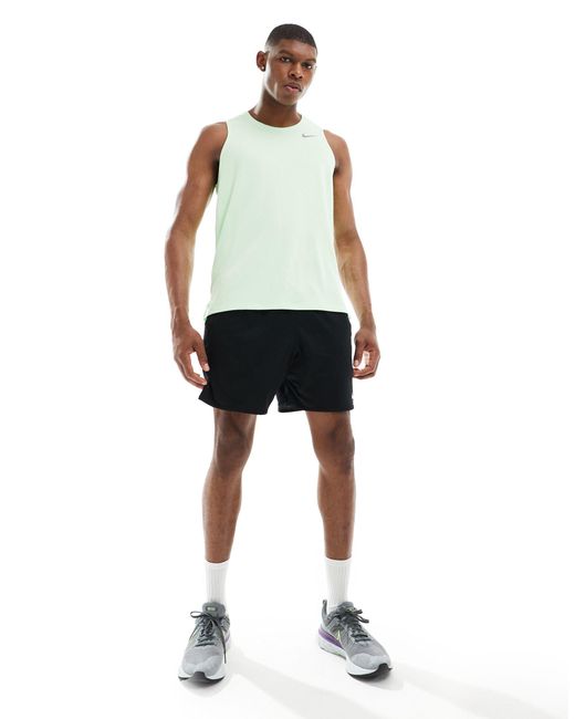 Nike White Miler Dri-fit Tank for men