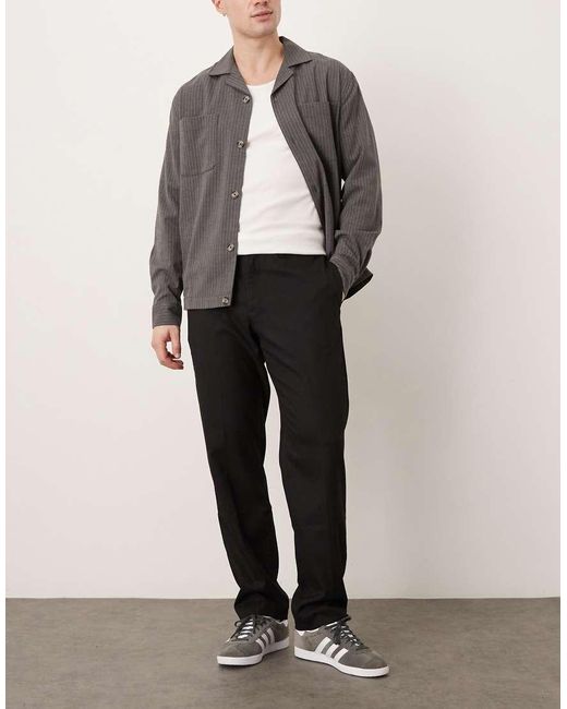 Mango Gray Classic Tailored Trouser for men