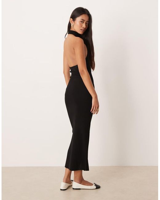 Gina Tricot Natural Sleeveless Knit Turtleneck Maxi Dress