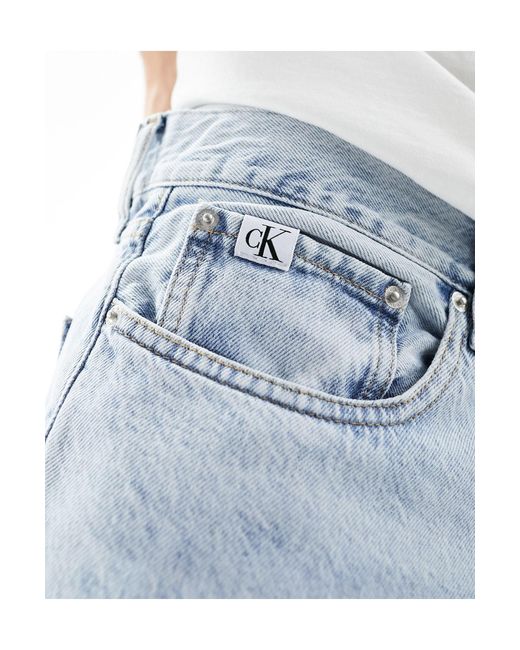 Authentic - jeans dritti lavaggio chiaro di Calvin Klein in Blue da Uomo