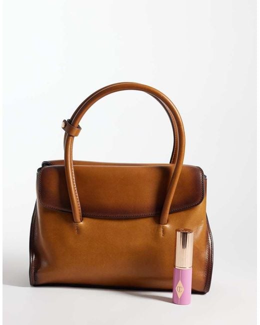 Mango Brown 100% Leather City Bag