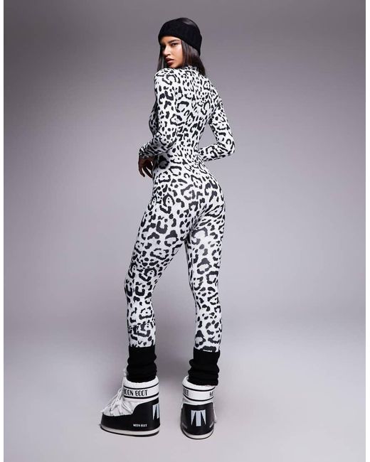 ASOS 4505 Ski & Snow White Asos 4505 Ski Fleece Back Base Layer Long Sleeve Unitard With Thermal Treatment