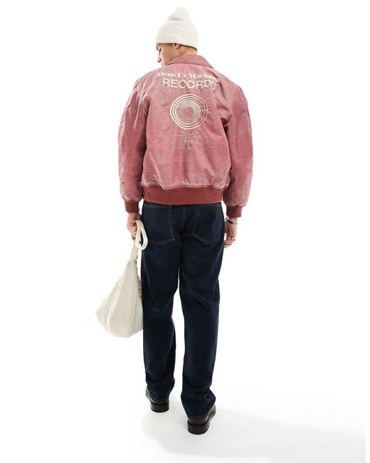 Deus Ex Machina Pink Dream House Bomber Jacket for men