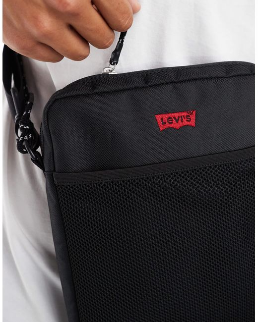 Levi's White Dual Strap Crossbody Bag With Logo for men