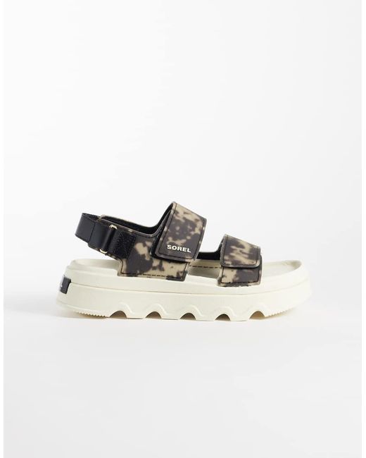Sorel White Kinetic Sunchase Ankle Strap Sandal