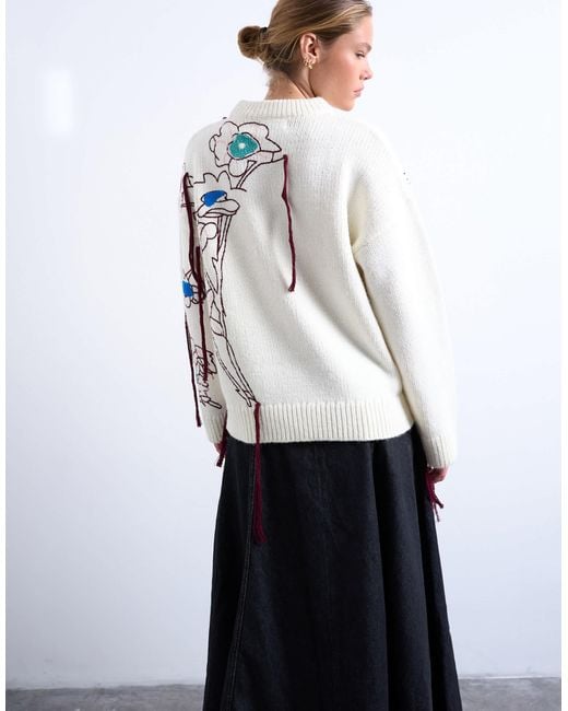 TOPSHOP Blue – hochwertiger oversize-strickpullover