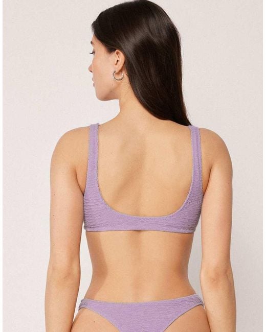 Calzedonia Purple Brassiere Bikini Top Crinkle Waves