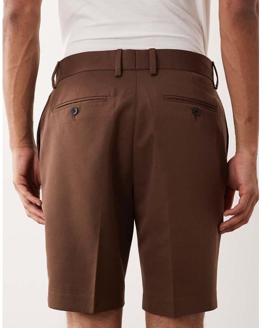 ASOS White Tailored Slim Shorts for men