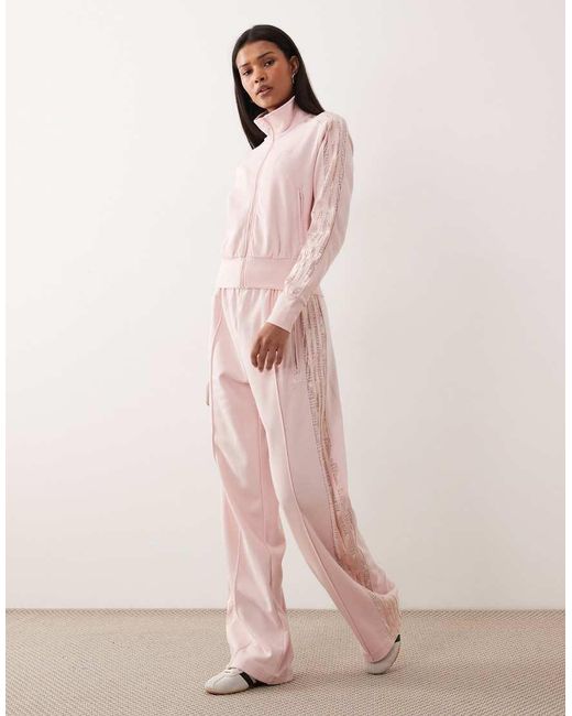 Adidas Originals Pink Firebird Lace Tracktop