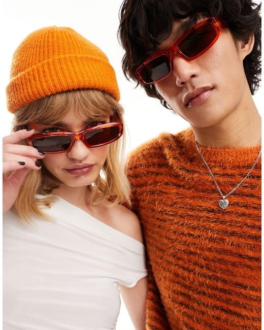 A.J. Morgan Orange Wraparound Sunglasses