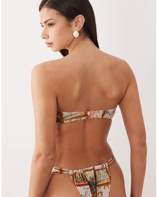ASOS Multicolor Posey Knot Bandeau Bikini Top