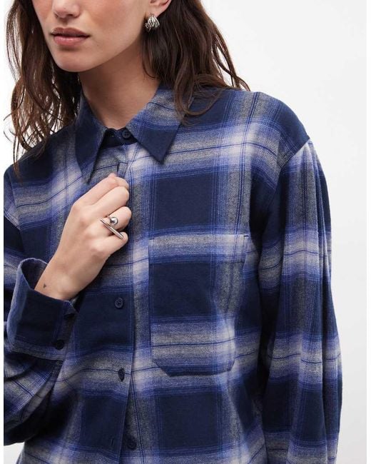 ASOS Blue Oversized Brushed Shirt