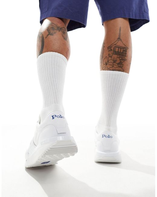Polo Ralph Lauren – train '89 – sneaker aus leder in White für Herren