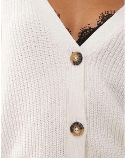 Monki White Knit Cardigan