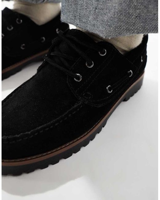 Jack & Jones Blue Suede Boat Shoe for men