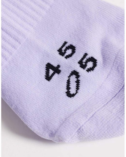 4505 Purple Icon Running Socks With Arch Support And Anti Bacterial Finish for men