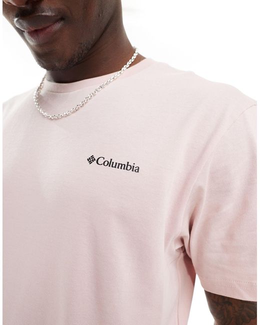 Columbia – talbert ridge – t-shirt in Pink für Herren