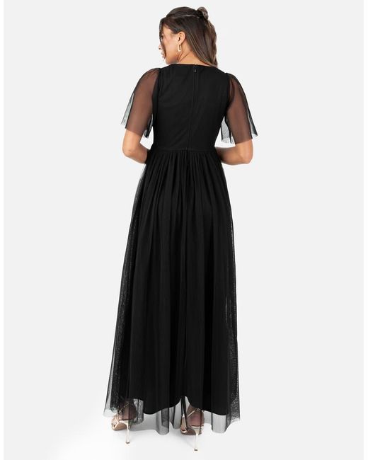 ANAYA Black Twist Detail Maxi Dress