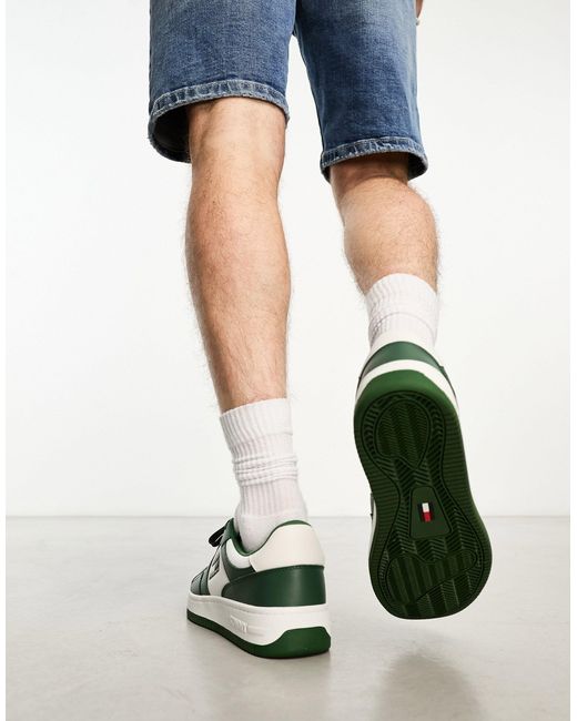 Tommy Hilfiger – hochwertige basketball-sneaker in Green für Herren