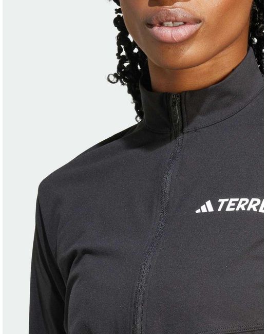 Adidas Black Terrex Multi Climacool 1/2 Zip Long Sleeve Tee
