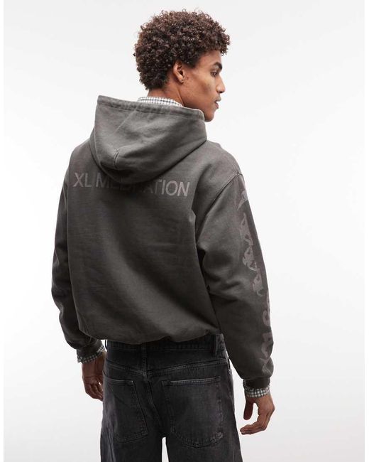 Xlarge Gray Meditation Zip Up Hoodie for men