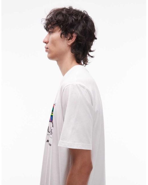 Adidas Originals White Archive Graphic Tee for men