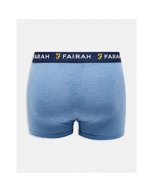 Farah – 3er-pack boxershorts in Blue für Herren
