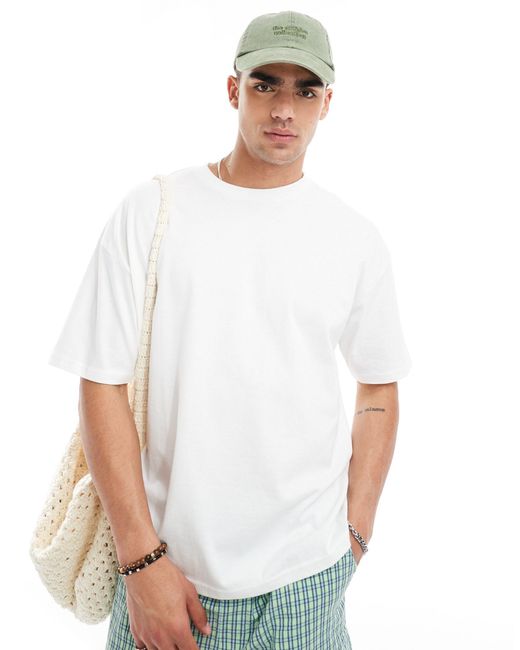 ASOS White Relaxed T-shirt With Outdoor Back Print for men