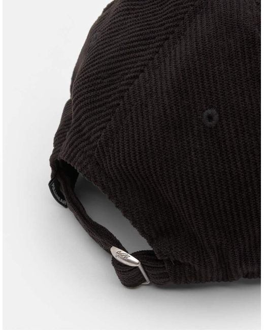 Pull&Bear Black Corduroy Cap for men