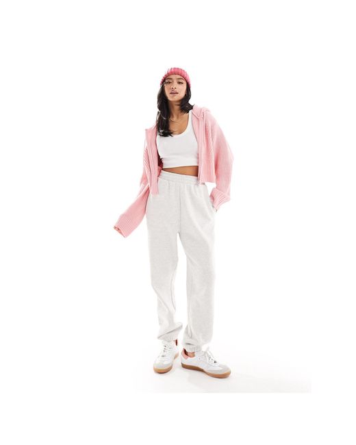 ASOS Pink Asos Design Petite Knitted Zip Through Hoodie
