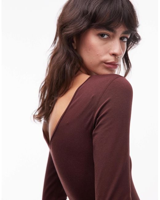 ARKET Purple Supersoft Jersey Bodysuit With Four-Way Stretch