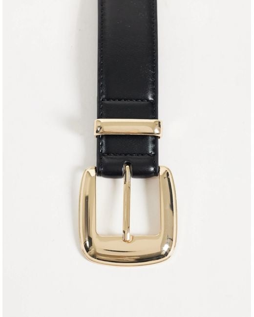 Mango Blue Oversized Buckle Belt