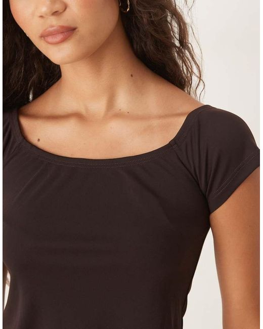 Glamorous Black Wide Neck Top